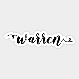 warren script Sticker